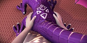 Cynder the dragon girl gets a sexy creampie (furry animation)