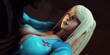 Samus Aran alien porn on the planet