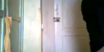Woman masturbates as a man!