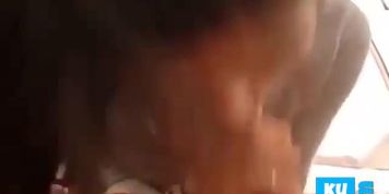 she takes a mouthful of cum
