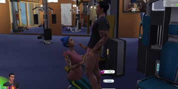 (SIMS 4) Workout at the gym turns into sex