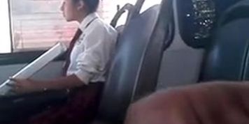 Flash Teen on Bus