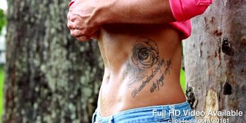 Flexing Abs Daisy Duke Teen