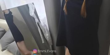 puts on a school uniform