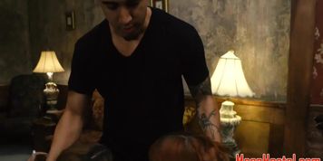 BDSM teen roughfucked in scary hostel