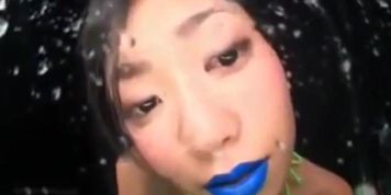 Japanese girl spitting POV