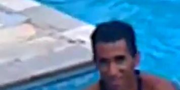Bitch fucks in front of everybody at the pool party