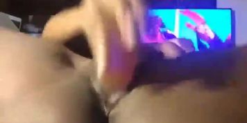 Princess fingering her black pussy