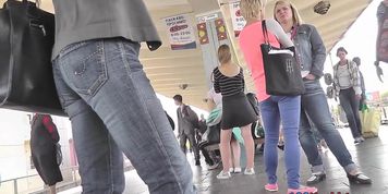 First-class xxx upskirt film about girl in pantyhose