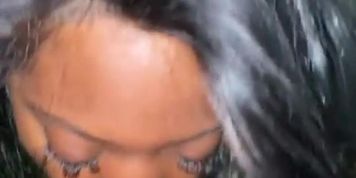 Bbw giving sloppy head 