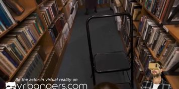 VR BANGERS Teen's Fantasy To Gets Fucked In The Library (Haley Reed)