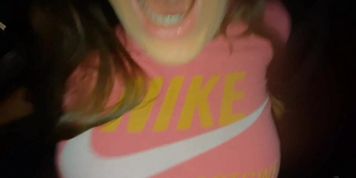 Little bitch asking for cock and being fucked after gym workout.