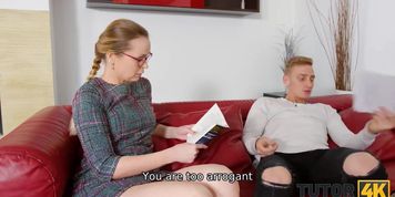 TUTOR4K. Guy isnt stupid and he proves it fucking the pleasant tutor