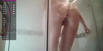 taking a shower