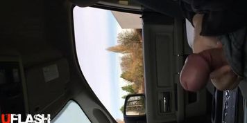Car dickflash for asian woman