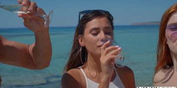 VIXEN Horny Model Hooks Up With Hungry Couple On Vacation