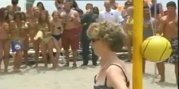 Lisa Banes Underwear Scene  in Son Of The Beach