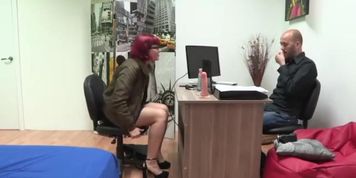 Redhead Miranda ended up fucking at her job interview