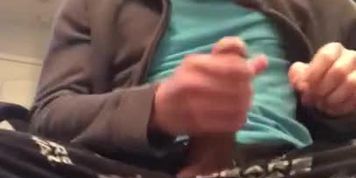 Tyler has a very intense orgasm in his chair