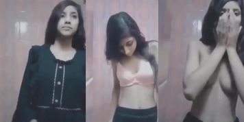 Desi Cute Shy Teen Girl Strip Her Cloths Small Curvy Tits Squeezing Nipples Self-Record Tg - @Buypremium69