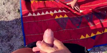 Real Amateur Nudist Beach Sex with Turkish Mature and two German Guys