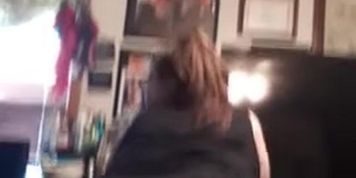 Little slut rides her mokey stuffed animal