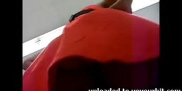 Asian Milf in Red Sundress Dive-by
