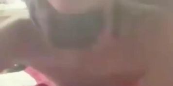 dumbass white bitch cheats on her man 