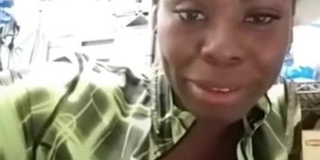 Busty Black MILF at Work