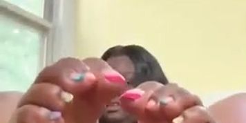 Ebony bbw soles tease+joi