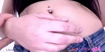 Black haired beauty gets pussy fucked at audition