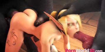 Porn Anime Compilation of World Warcraft Characters Fuck in 3Some