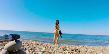 Beautiful Latina BB On The Beach (Bella Brookz)
