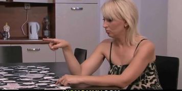Guy leaves and his mom toying girl