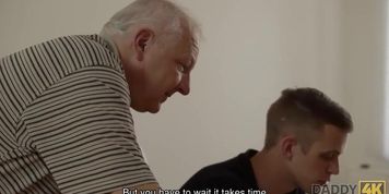 DADDY4K. Winsome redhead creampied after sex with boyfriends old dad