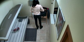 CZECHSOLARIUM - Beautiful Brunette on Voyeur Hidden Cam