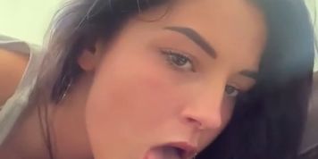 Pretty Latina loves sucking cock and cumshot on face