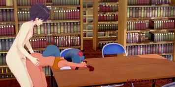 BNA Hentai - Michiru Kagemori is Fucked in the library - Brand New Animal (Kim Triple X)