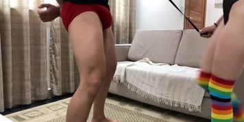 RAW KICKS PREVIEW SWIMSUIT BALLBUSTING TRUNKS (K.C.)