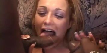 Blonde getting rough dick in a threesome