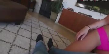 Big ass teen stepsister drilled by fat dick on the couch (Bailey Brooke, Bailey Brooks)