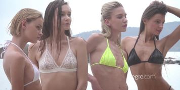 Hegre 18.02.06 Ariel Marika Melena and Mira - 4 Nude Beach Nymphs 4k