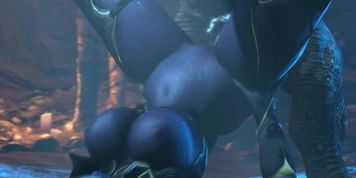 A PIQUANT ELF IS PLEASURED BY A HUGE MONSTER  COOL 3D COMPILATION (WITH SOUND, 2020)