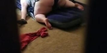 Used Fat Bitch Throat Fucked and pisses in her pants