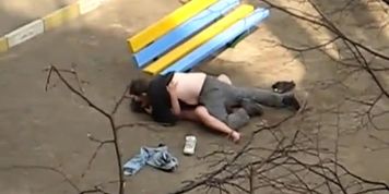 Ms Colette Choisez fucked by a tramp in front  ...