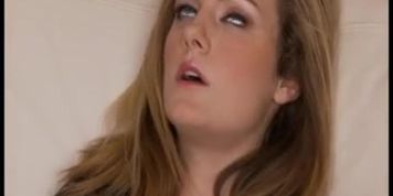 Attractive cutie rubs on her pussy
