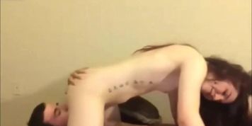 Slender brunette ts fucked like a horny sex puppet