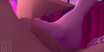 Mina Ashido Footjob