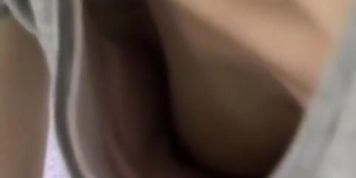 Asian downblouse shows her hot little tits (Sarah Lollypop)