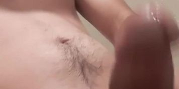 Jerking big white dick 